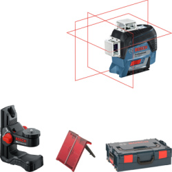 Líniový laser Bosch GLL 3-80 C + BM 1, L-Boxx, solo
