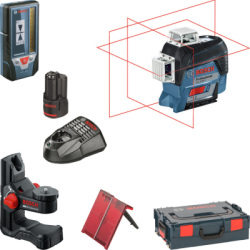 Líniový laser Bosch GLL 3-80 C + BM 1 + LR 7 + akumulátor, L-Boxx