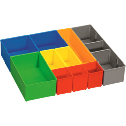Boxy na odkladanie malých predmetov Bosch i-BOXX 72 inset box set 10 pcs
