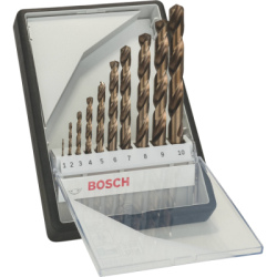 Vrtáky do kovu Bosch Robust Line HSS-Co 135°, 10-dielna súprava