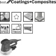 Brúsne listy F355 Bosch Best for Coatings and Composites 8 o., pr. 125 mm, P 80, 5 ks