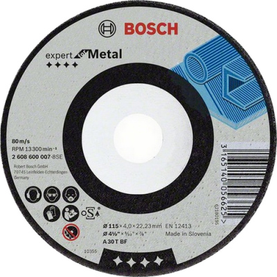 Obrusovac kot Bosch Expert for Metal, hr. 4 mm, pr. 115 mm