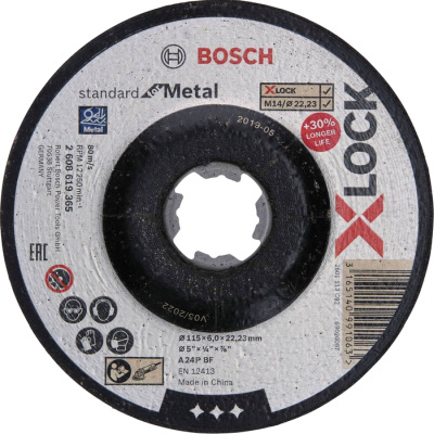 Brúsny kotúč Bosch X-LOCK Standard for Metal, pr. 115 mm