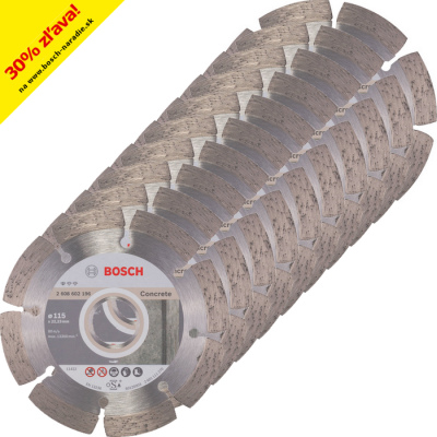 10 ks balenie DIA kotúčov Bosch Standard for Concrete, 115 mm