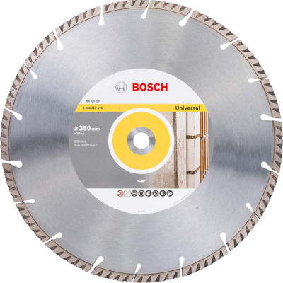 Diamantov kot 350 mm, Bosch Standard for Universal high speed, otvor 20 mm