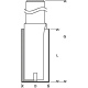 Drkovacia frza Bosch, nadmern dka, D 12 mm, stopka 8 mm