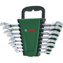 Bosch 8-dielna súprava kombinovaných kľúčov s račňou