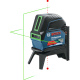 Krížovo-bodový laser Bosch GCL 2-15 G + RM 1 + držiak, kufor
