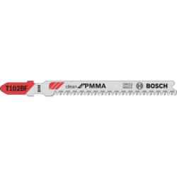 Pílové listy Bosch Clean for PMMA, T 102 BF, 3 ks