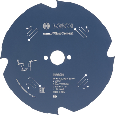 Plov kot Bosch Expert for Fiber Cement, pr. 165 mm