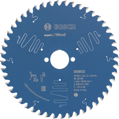 Plov kot Bosch Expert for Wood, pr. 190 mm, otvor 30 mm, 48 zubov, b1 2,0 mm