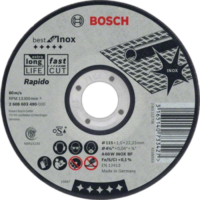Rezac kot Bosch Best for Inox Rapido rovn, pr. 230 mm