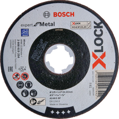 Rezací kotúč Bosch X-LOCK Expert for Metal, hr. 1,6 mm, pr. 125 mm