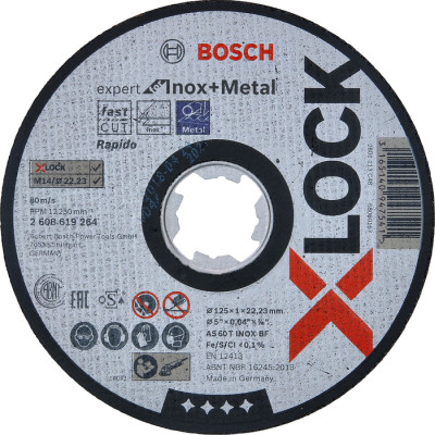 Rezací kotúč Bosch X-LOCK Expert for Inox and Metal, hr. 1 mm, pr. 125 mm