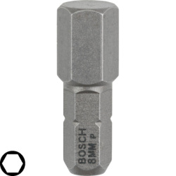 Skrutkovací hrot Bosch Extra Hart HEX8, L 25 mm, 3 ks