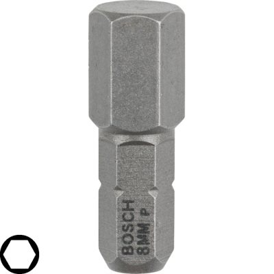 Skrutkovac hrot Bosch Extra Hart HEX8, L 25 mm, 3 ks
