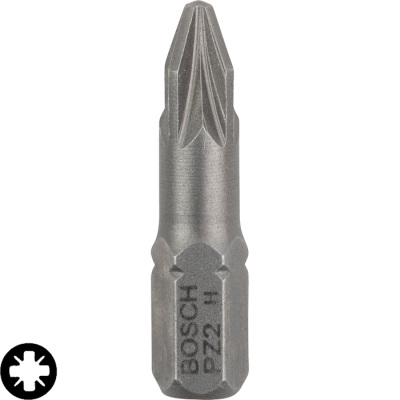 Skrutkovac hrot Bosch Extra Hart PZ2, L 25 mm, 25 ks, vrecko