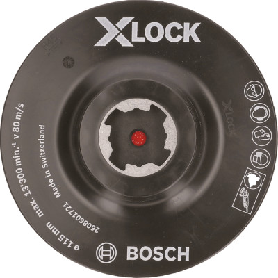Tanier s velkronovou vrstvou Bosch X-LOCK na brsne listy, 115 mm