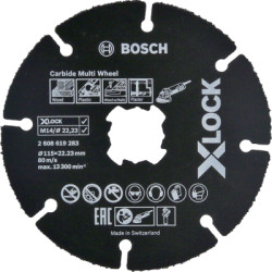 Viacúčelový kotúč Bosch X-LOCK Carbide Multi Wheel, pr. 115 mm