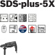 Vrtáky Bosch SDS-plus-5X, súprava pr. 5/6/6/8/10 mm