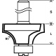 Zaobovacia frza Bosch s vodiacim loiskom, R 4 mm